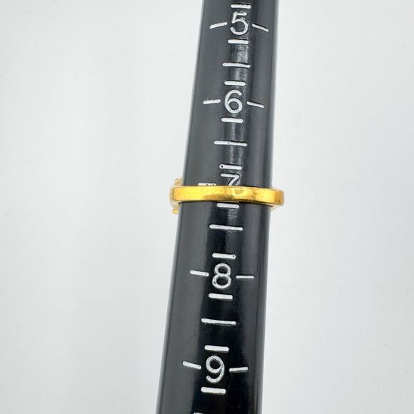 Oversized Citrine Tone Oval Statement Cocktail Ring Vintage Gold Tone Glamour - Picture 11 of 11